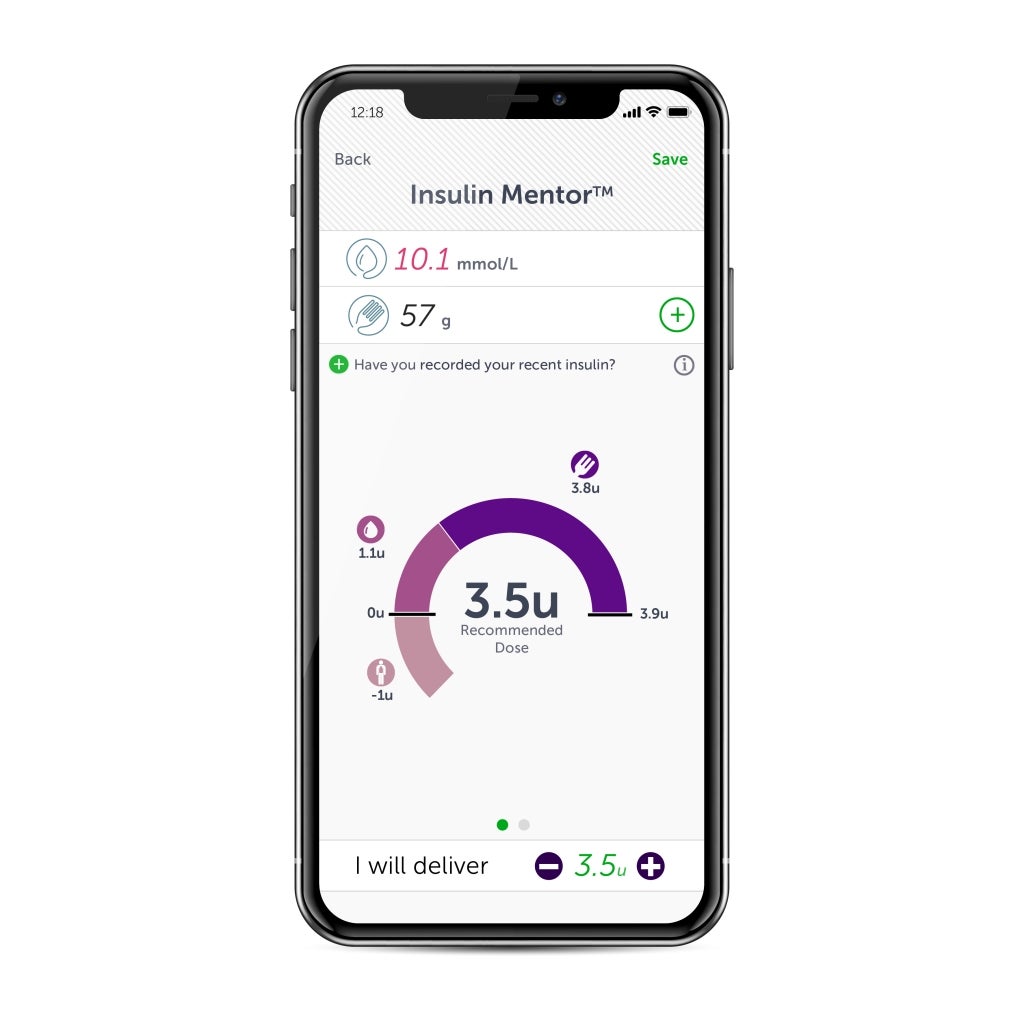 Insulin Mentor™ feature on the OneTouch Reveal® mobile app image 1
